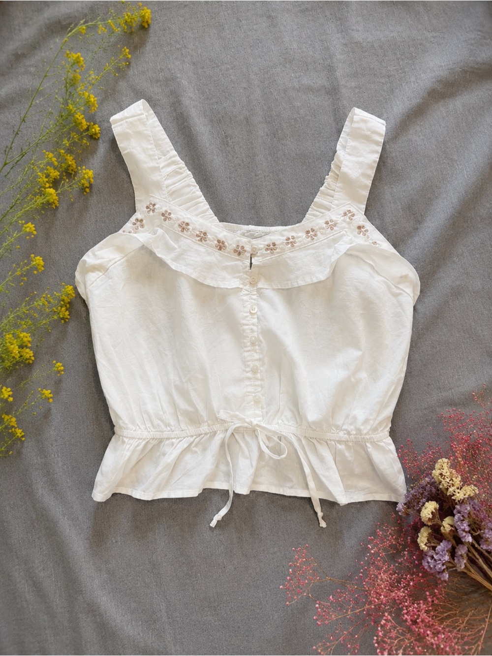 White Sleeveless Crop Top